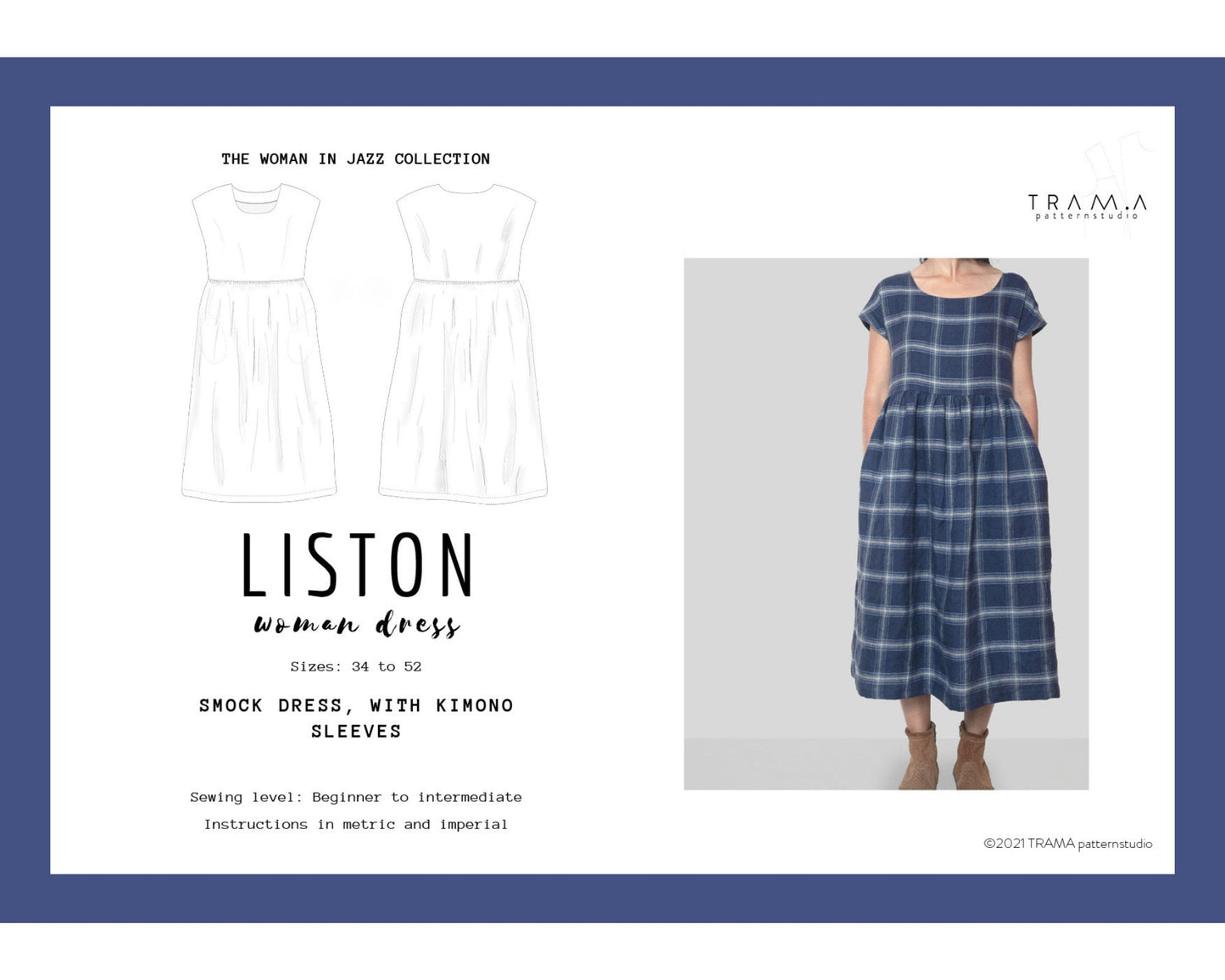 LISTON Smock Dress - sewing pattern