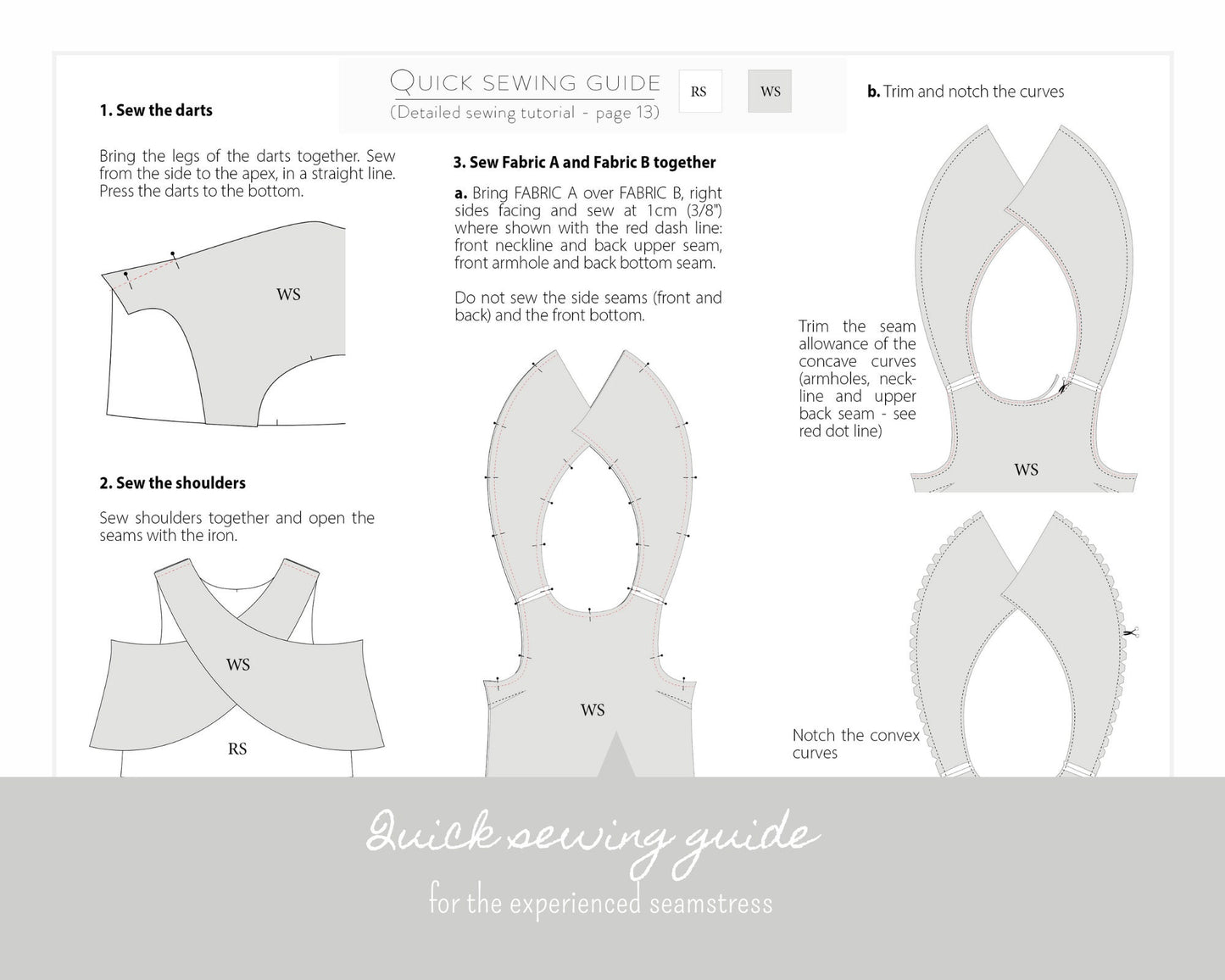 BRIA crossback top - sewing pattern