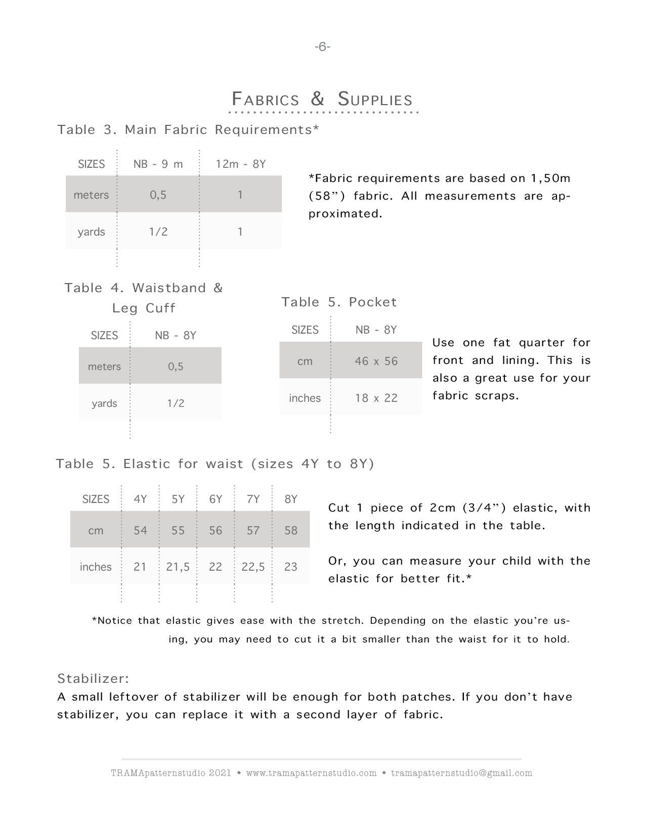 LUNA Harem pants - sewing pattern