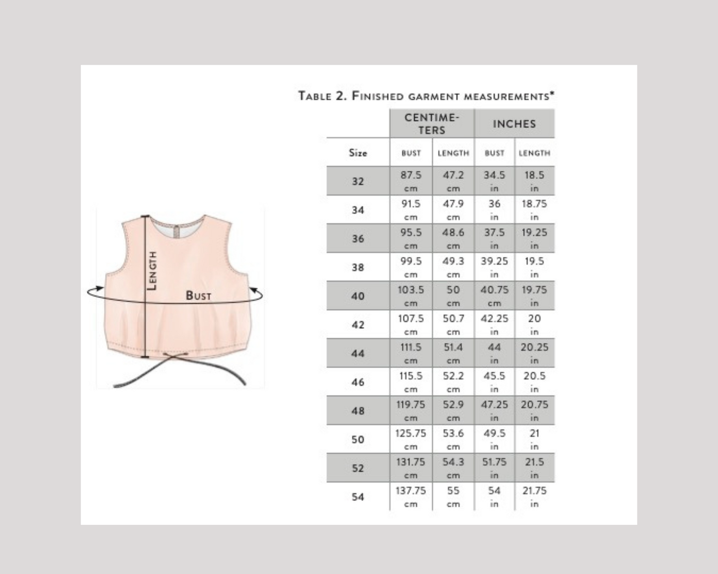 MAE tank top - sewing pattern