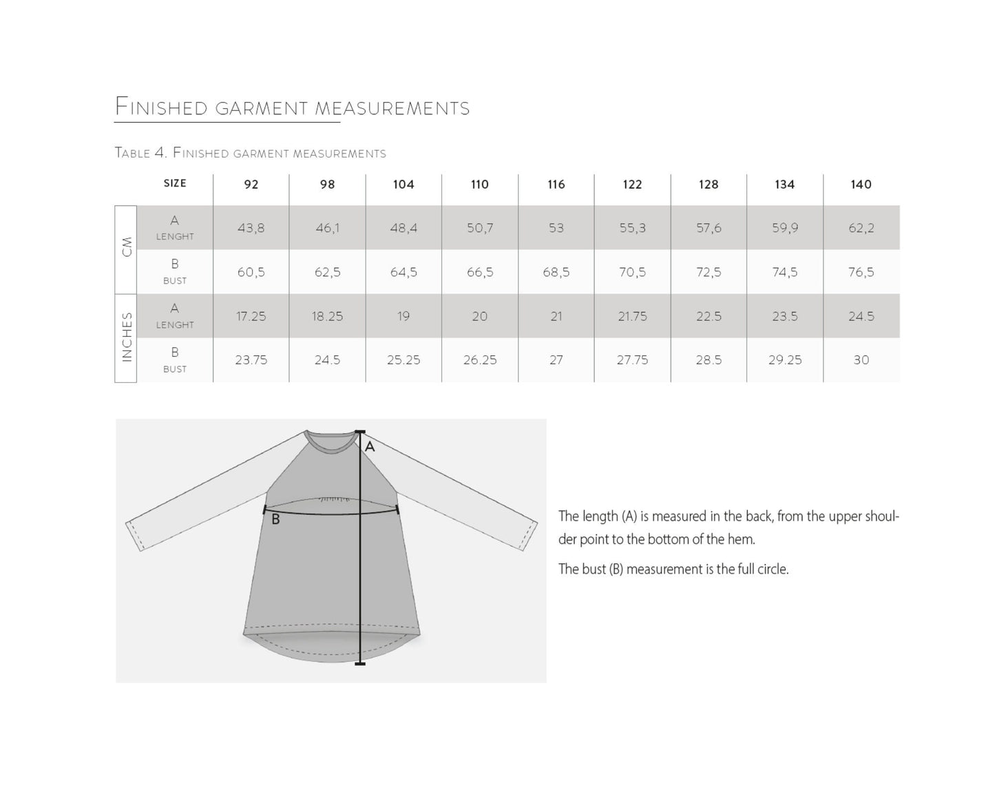 GABI raglan shirt - sewing pattern