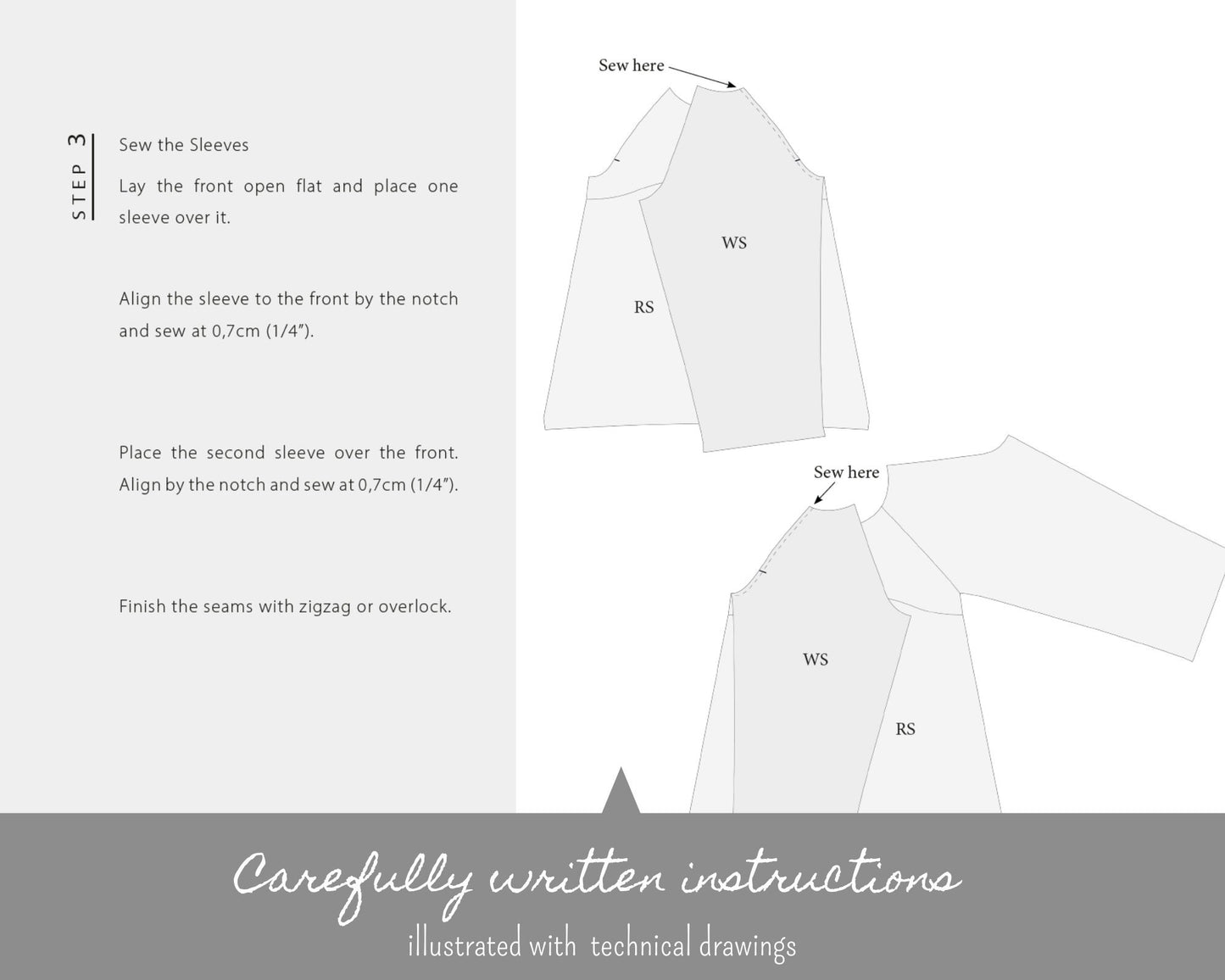 GABI raglan shirt - sewing pattern