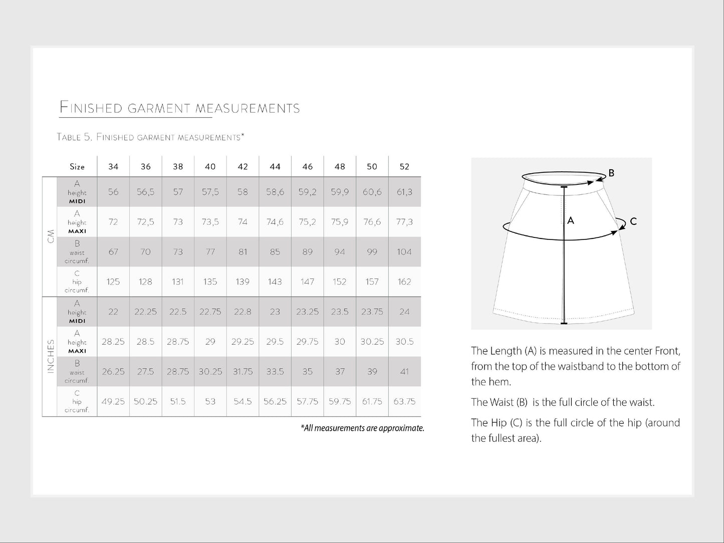 EMILY skirt - sewing pattern