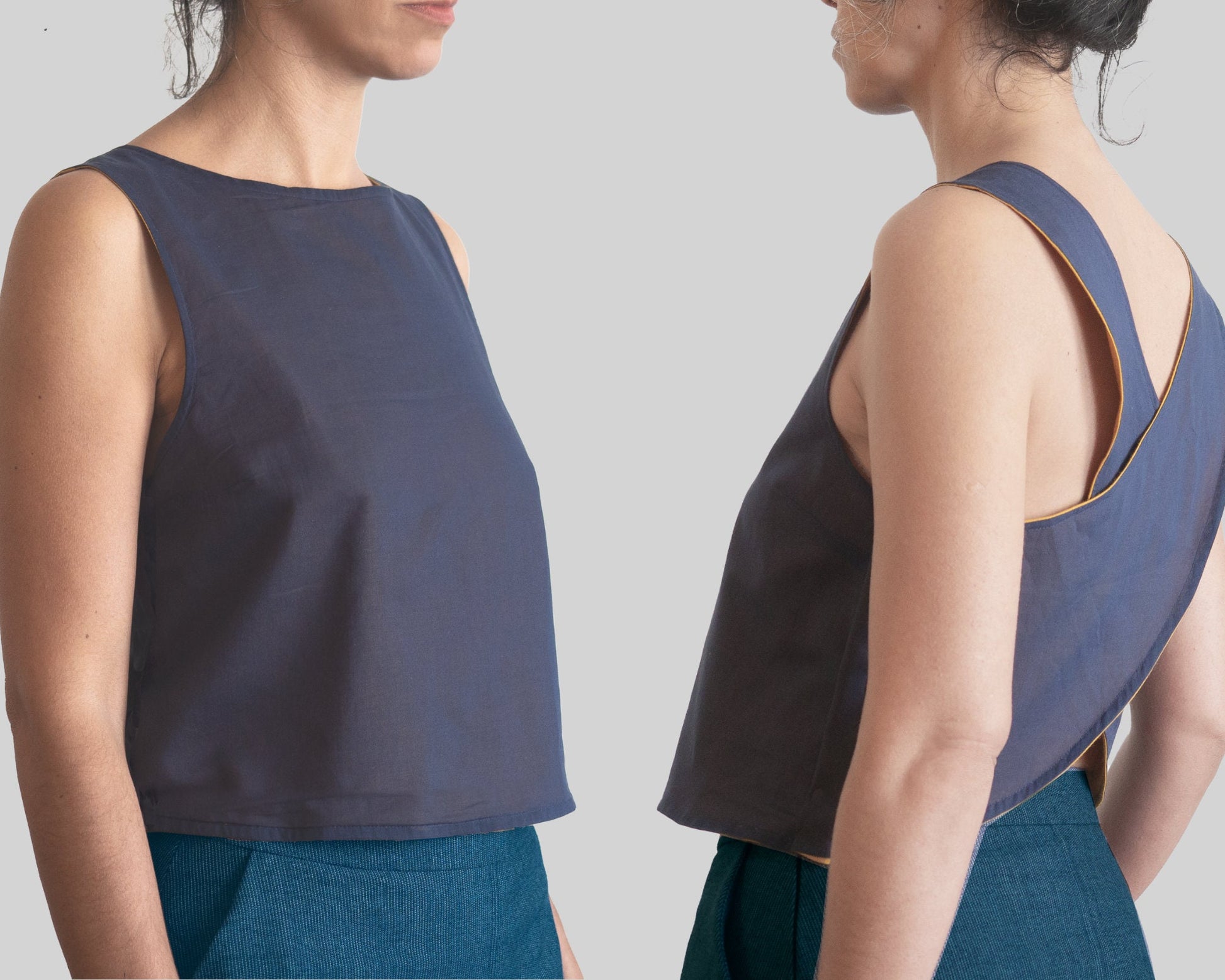 BRIA crossback top - sewing pattern – TRAMApatternstudio