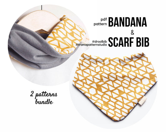 LOOP & BANDANA baby scarf bibs - sewing pattern