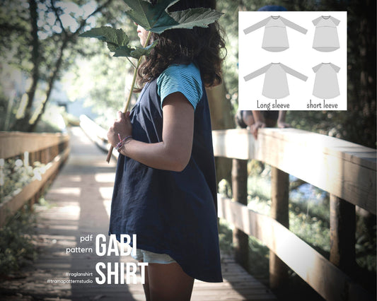 GABI raglan shirt - sewing pattern