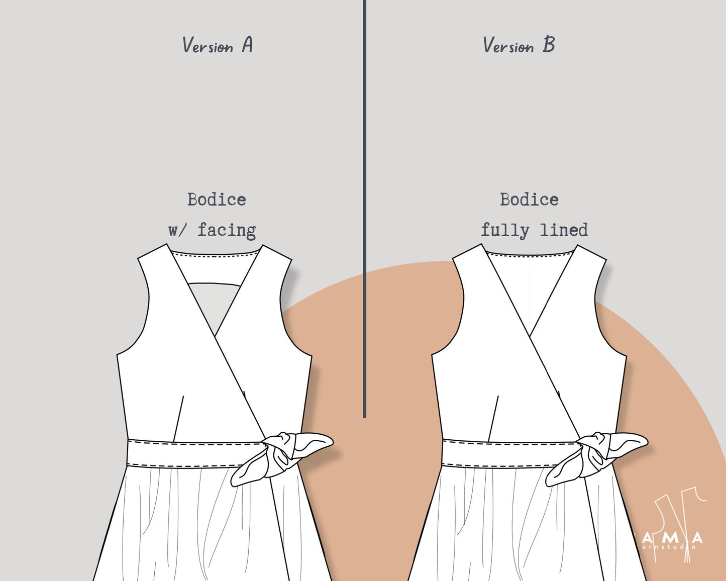 MOTIS wrap dress - sewing pattern
