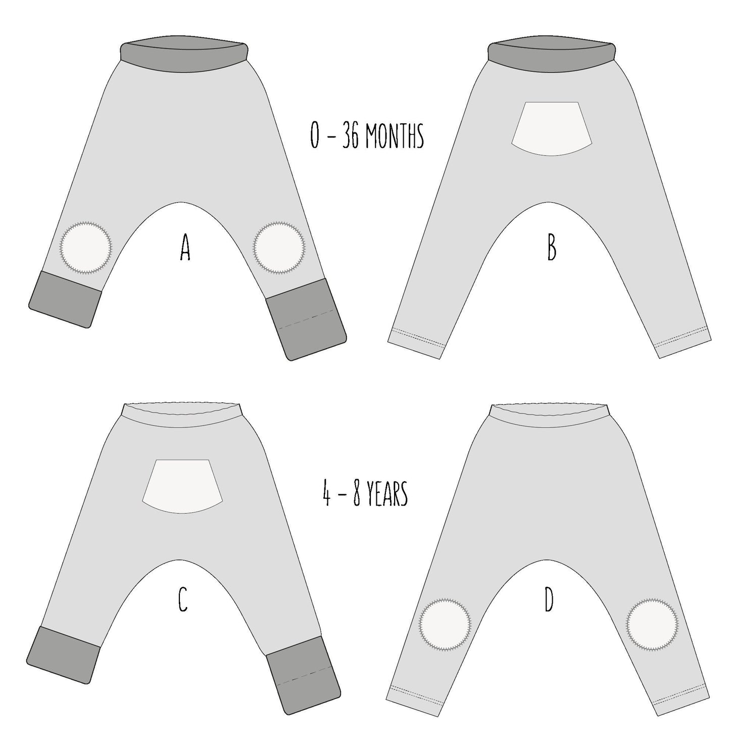 LUNA Harem pants - sewing pattern